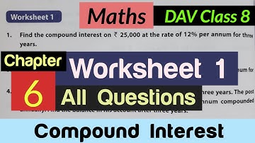 Dav class 8 Maths chapter 6 worksheet 1 all questions solved