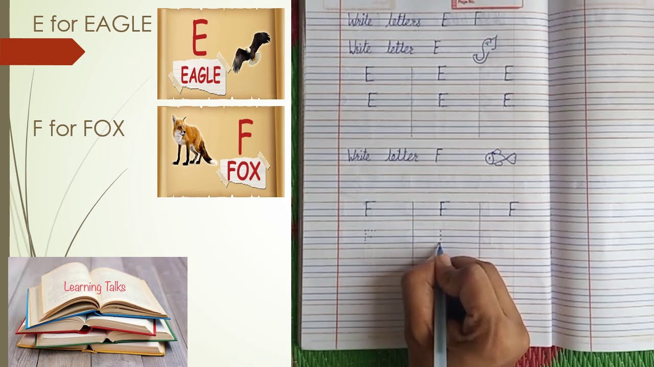 HOW TO DRAW CAPITAL LETTERS E & F || DRAW ALPHABETS || NURSERY KIDS ...