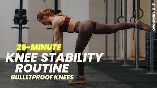 25 Min. Stability & Strength Routine For Bulletproof Knees | Runner's Routine | w/ Equipment