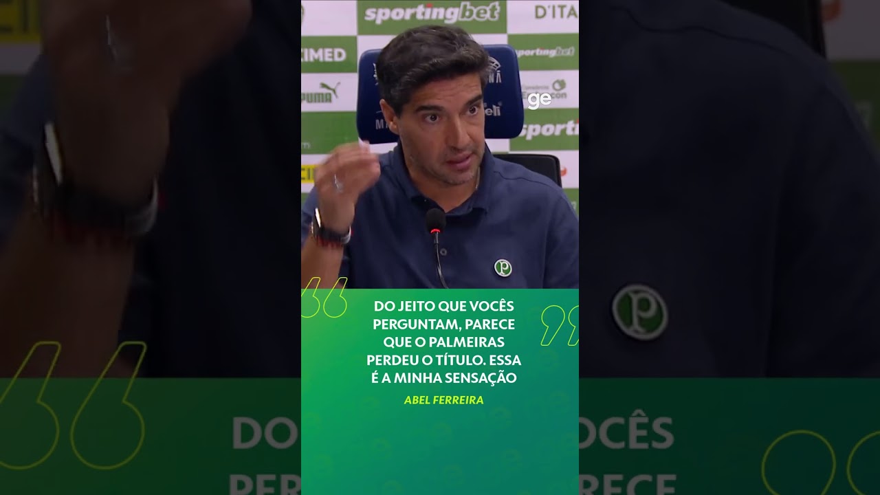 ABEL FERREIRA RECONHECE MOMENTO RUIM DO PALMEIRAS, MAS DESTACA LIDERANÇA | #shorts | ge.globo
