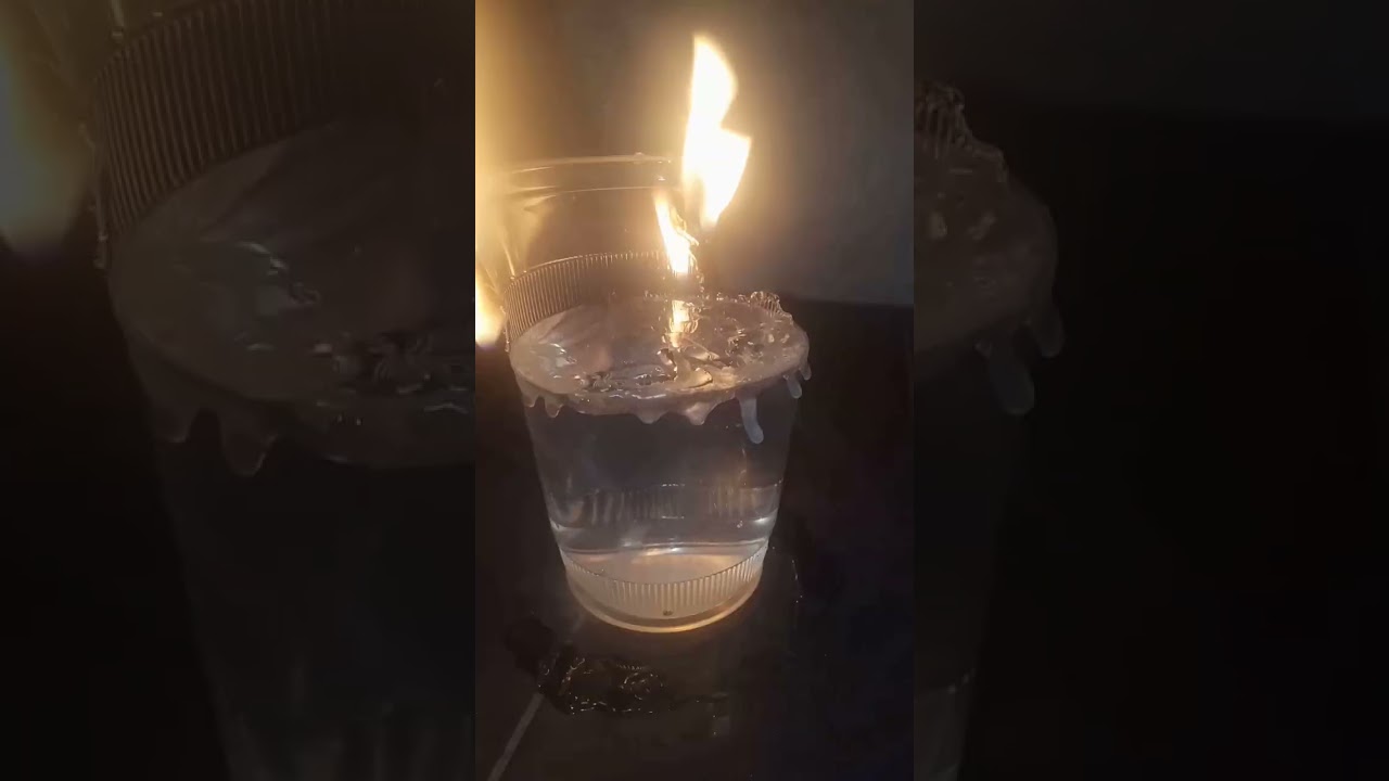 experiment water plastic glass versus fire  🔥 🔥 💥 try at home