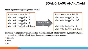Tugas Matkul Algoritma dan Pemrograman | Soal Lagu Anak Ayam