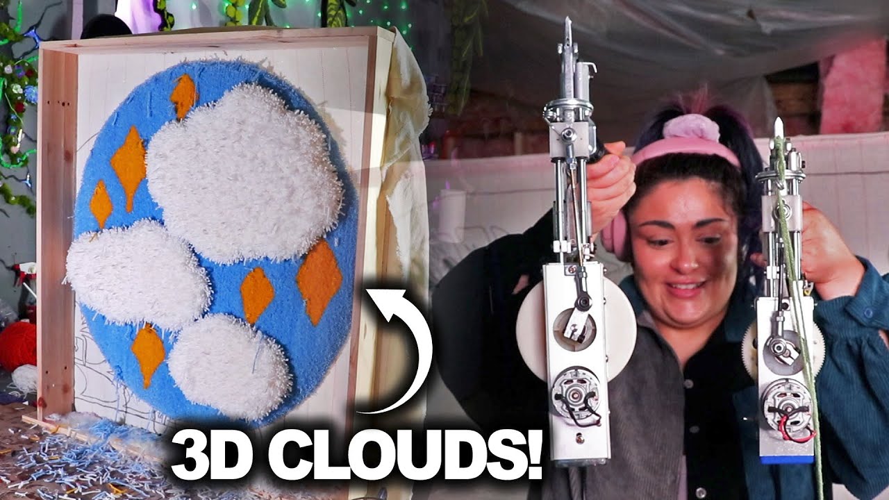 Finishing The 3D TUFTED CLOUD RUG! ☁️ Starting Monstera Leaf Rug