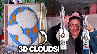 Finishing The 3D TUFTED CLOUD RUG! ☁️ ✨ Starting Monstera Leaf Rug & Comparing Tufting Machines!