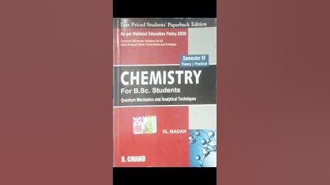 CCS University Meerut | BSC 4th Sem | Best Book | Chemistry (B020401T) | NEP 2020 📚@Aysha_Vlogs_786