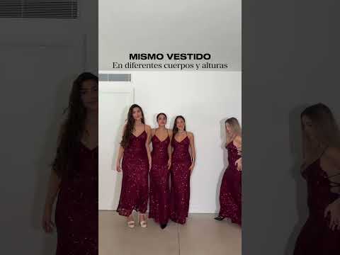 Mismo vestidos en diferentes cuerpos y alturas💗 #dress #vestidos #glitter #xmas #navidad