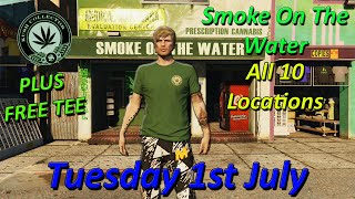 Smoke On The Water Daily Collectible, All 10 Locations - Tuesday 1st July - GTA Online