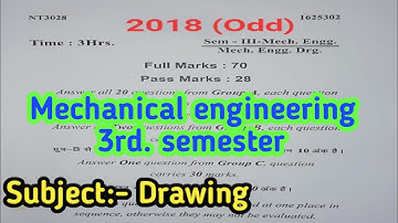 3rd semester mechanical engineering previous year question papers, sbte Bihar previous year question