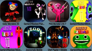 Color Digital Circus Monster 3D, Garten Of Banban 7All Boss,Pink Monster 7, Banban 6, Zoonomaly,Chef