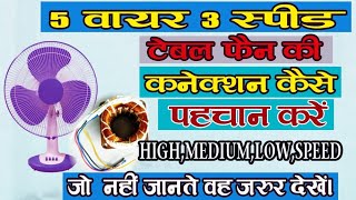 5 wire Table Fan motar connection//3 Speed Table fan winding//winding ||5wire_table   TableFan