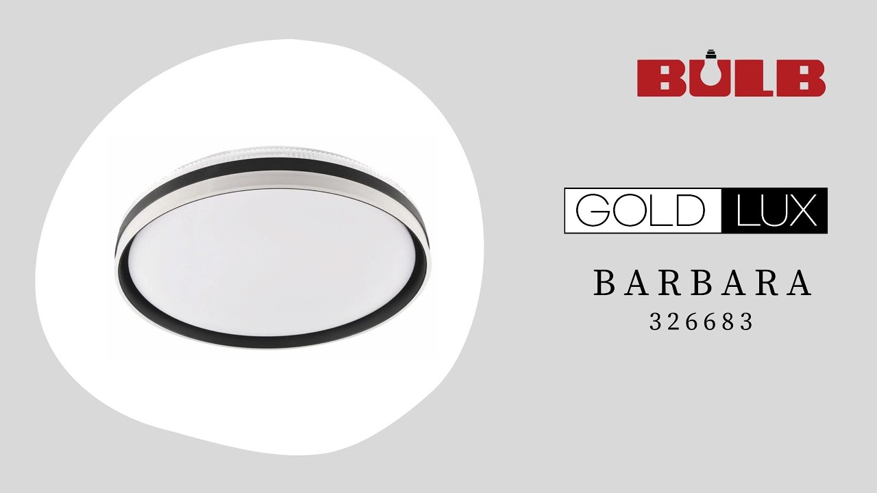 Люстра с пультом светодиодная, потолочный светильник Goldlux 326683 Barbara LED 1x72W 3000K/4000K/6000K 8000Lm IP44 белая video