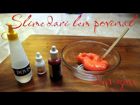 Cara Membuat Slime Dengan Lem Povinal Gom Anti Gagal Youtube