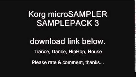 Free Korg microSAMPLER SAMPLEPACK 3 Download