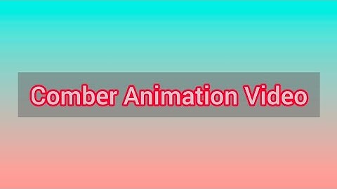 COMBER MACHINE ANIMATION VIDEO |@spinninglearners