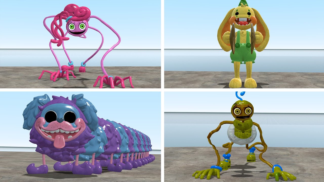 PLAYING AS ALL POPPY PLAYTIME CHAPTER 2 CHARACTERS In Garry's Mod (Mommy  Long Legs, PJ Pug-A-Pillar) 