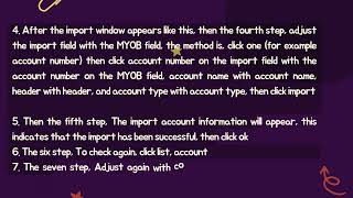 Procedure Text How To Import A List Of Account In Myob Accounting