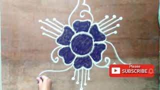 Design Rangoli For Beginners | Simple Muggulu Design Without Dots  | Daily Use kolam Design At Home