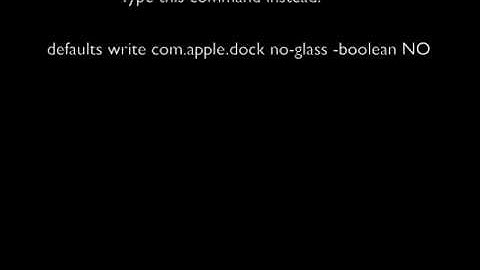 Changing the dock in Mac OSX