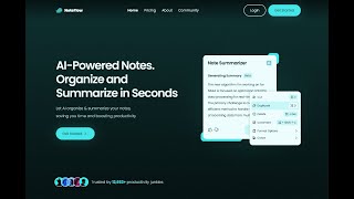 I Built an AI Notes App (NoteFlow) | Frontend UI Preview screenshot 4