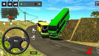 😱🚍 EURO COACH BUS DANGEROUS HILL DRIVE! 💥 | NEW MOD UPDATE | BUS SIMULATOR INDONESIA #bussid  screenshot 1