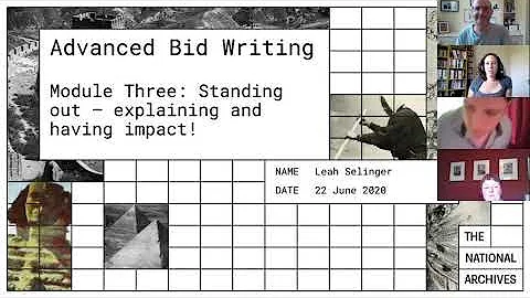 Advanced bidwriting: module 3