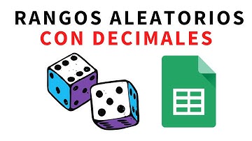 Generar aleatorios entre dos números con decimales en hojas de cálculo Google Sheets o Excel