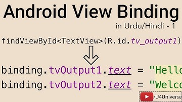 Android View Binding-1 | Comparison & Using with Activity Layout | No more findViewById | U4Universe