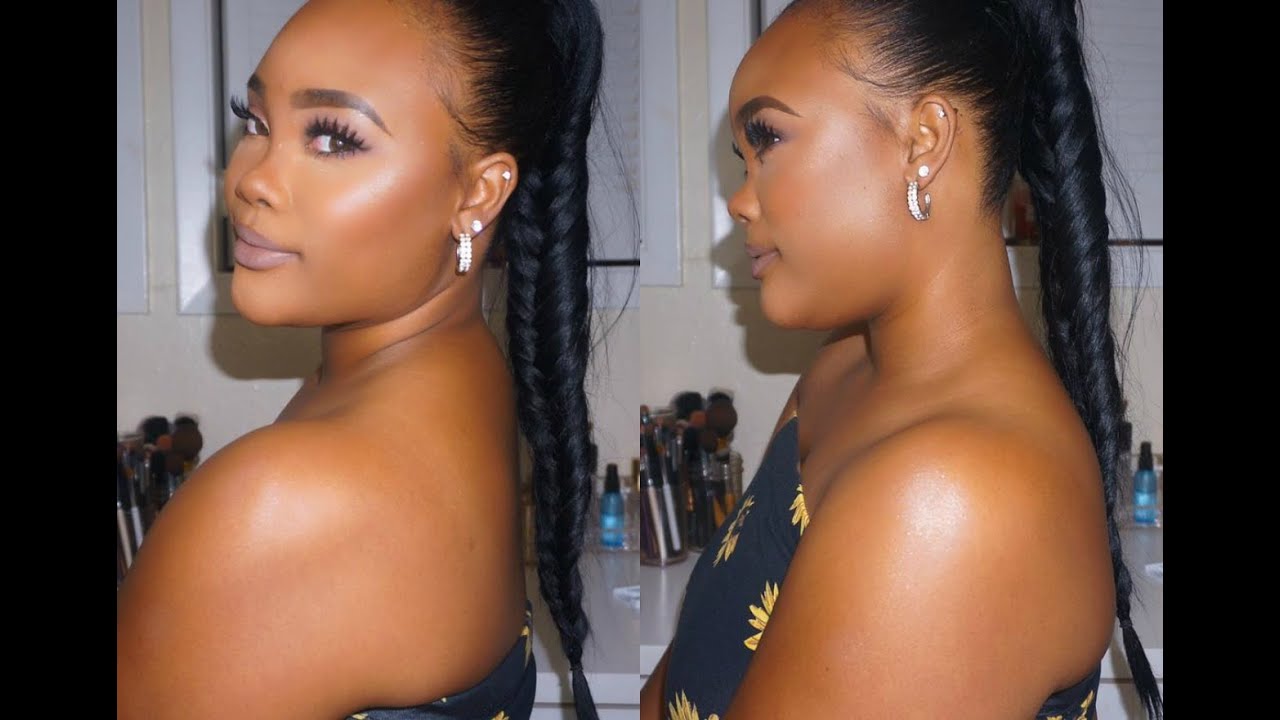 Cute and Effortless Braided Fishtail Pony - YouTube