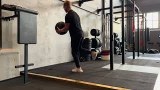 Medball Single Leg Parallel Rotation Throw