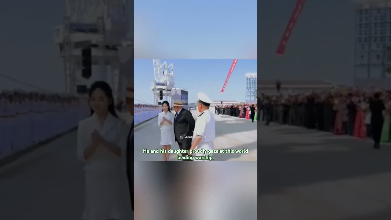 He and his daughter proudly gaze at this world leading warship. 😲