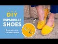 DIY Espadrille Shoes: Decorate with Bold 12wt Thread!