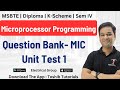 Microprocessor Programming (MIC) | Unit Test 1 | Question Bank | MSBTE | Toshib Tutorial's