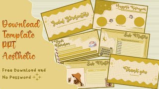 Aesthetic PPT #5 Brown Colour || Free Template and No Password || Aesthetic PPT #5 Brown Colour || Free Template and No Password ||