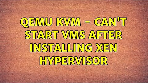 qemu kvm - can