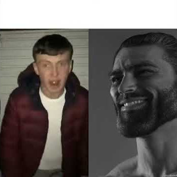 GİGACHAD MEME TEMPLATE / AVERAGE FAN VS AVERAGE ENJOYER (FULL HD)