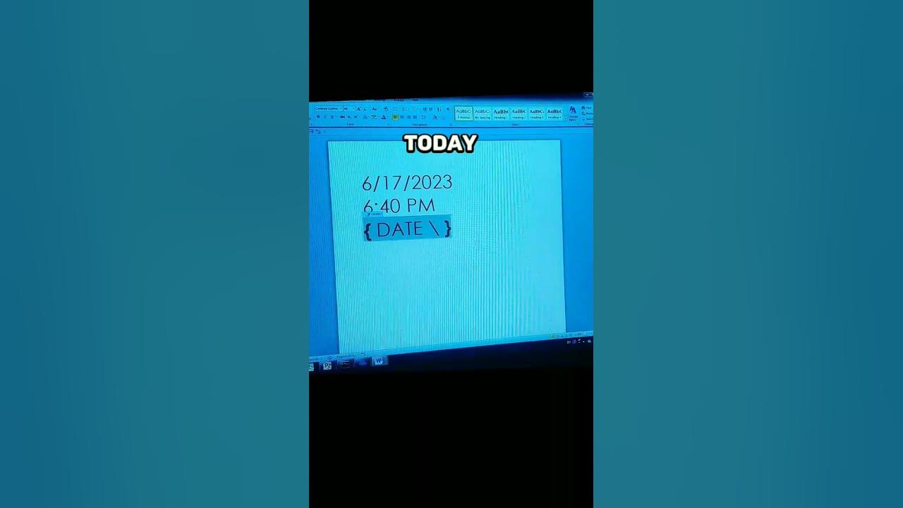 ms-word-date-time-today-nikalna-msword-shorts-computer-youtube