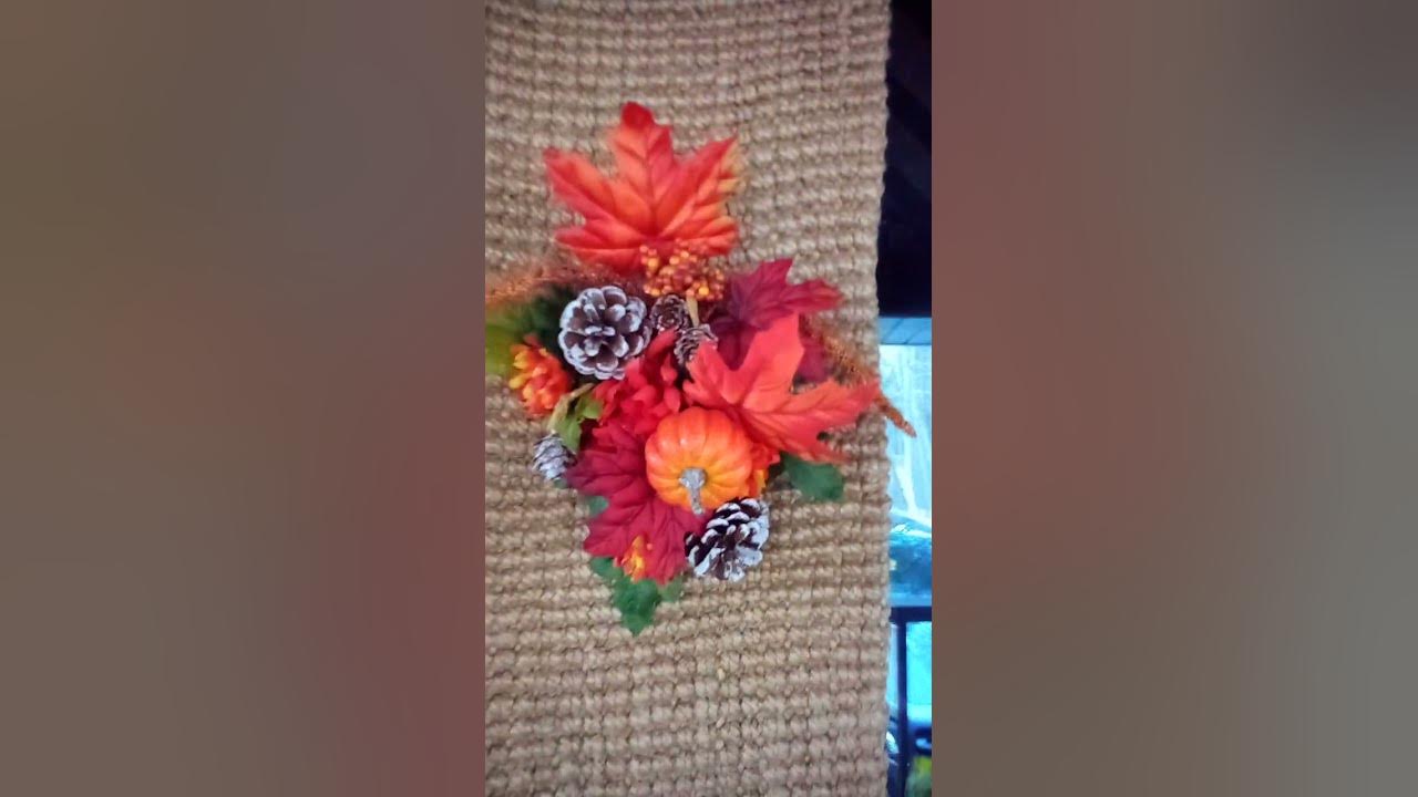 How to make a fall outdoor tapestry from an old area rug YouTube