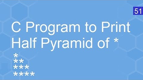 C Program to Print Half Pyramid of *