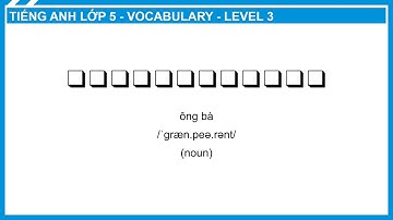 Unit 4: Did You Go To The Party? - Vocabulary (Tiếng Anh Lớp 5)(2011-2012)(Level 3)