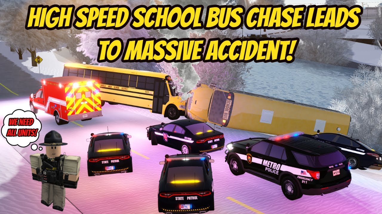 Greenville, Wisc Roblox l Police CHASE CRAZY School Bus Driver Field ...