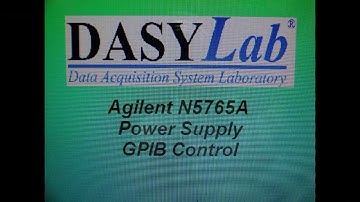 DasyLab National Instruments Agilent Power Supply GPIB Software Control Demo