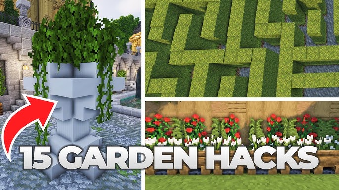 Minecraft: 15+ EASY Outdoor/Garden Decoration Ideas for 1.18