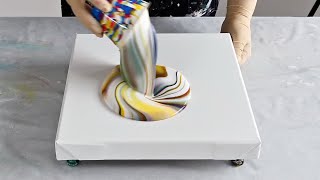 &quot;Magic Spray&quot; &amp; Marble: Unleash Your Creativity with Acrylic Pour Painting | Fluid Art Technique