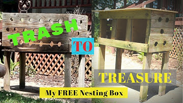 Turning Roadside Trash Into A FREE Chicken Nesting Box!!