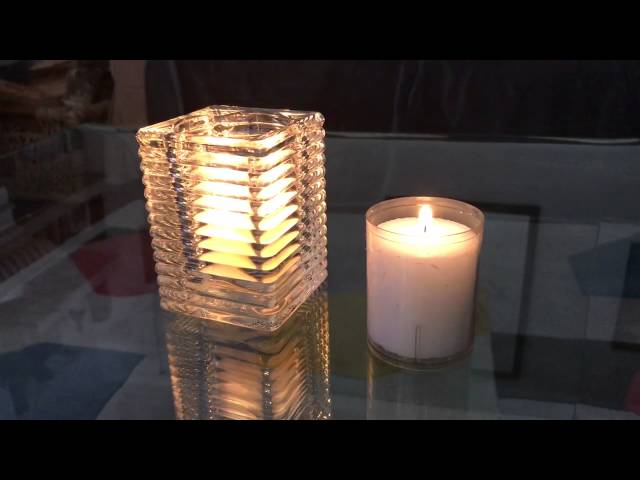 Chunky Clear Glass Filled With 24 Hour Refill Candle