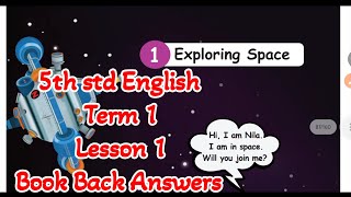5th std English Term 1 Lesson 1 Exploring Space Book Back Answers