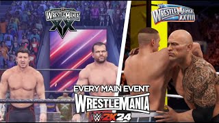 Every Main Event of Wrestlemania (20-29) on WWE2K24