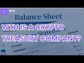 WTH Is a Crypto Treasury Company? (Explained in About 4 Minutes)