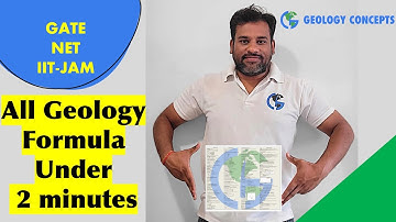 All Geology Formula in one Video | GATE/NET/IITJAM