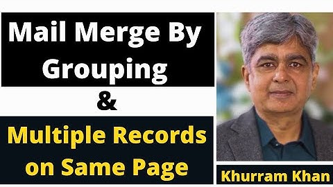 Mail Merge By Grouping, Table Function to Insert Total of Column Value Multiple Records on Same Page